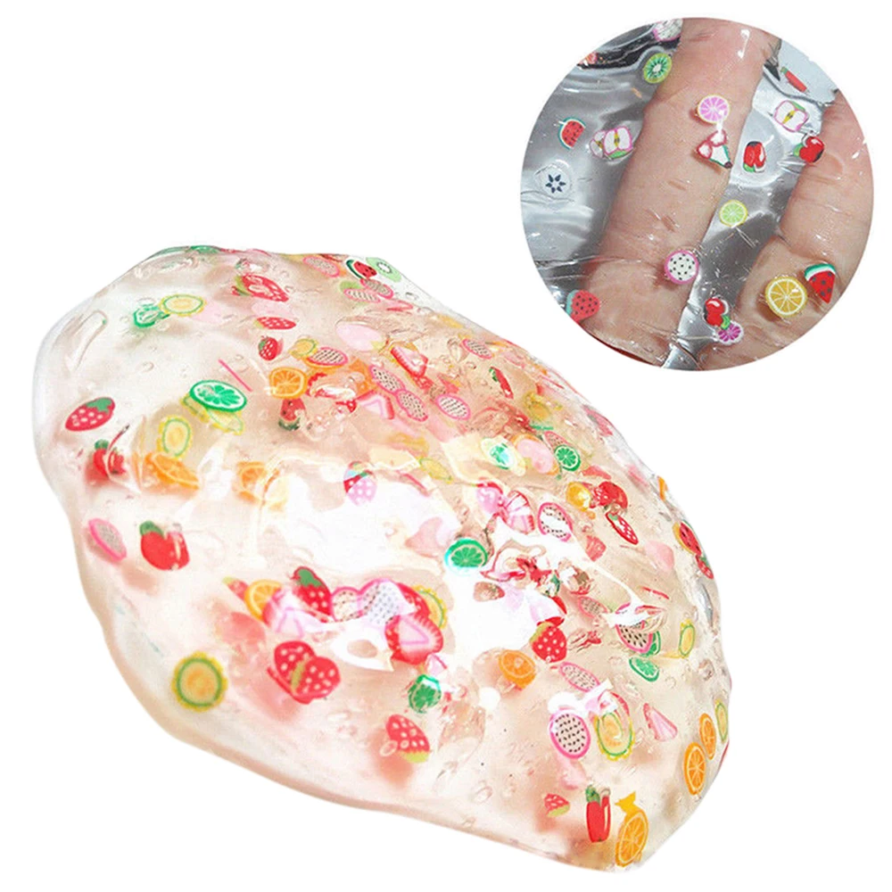 

Clear Crystal Plasticine Clay Jelly DIY Slime Mud Kid Intelligent Toys Stress Relief for Children and Adults Style 1 Fruit