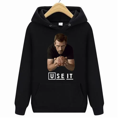 

hoodies Men/Women Summer Cotton Print hoodies House M.D Use It Brain In Hand New Licensed Adult hoodies
