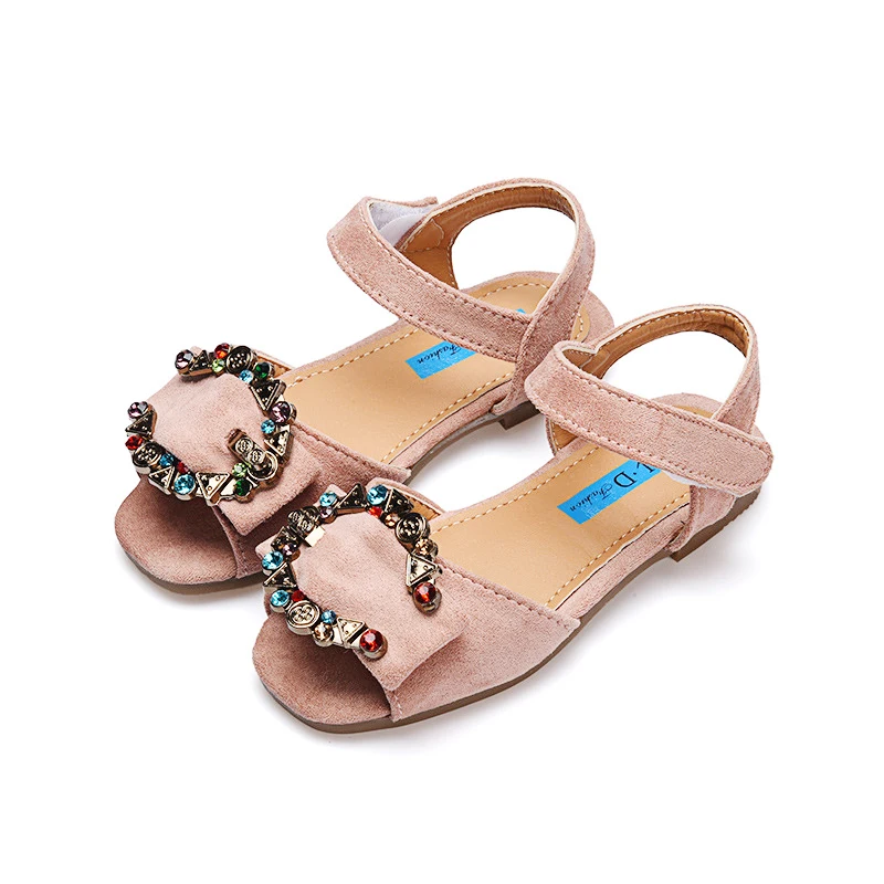 

Summer Girls Kids Princess Shoes Rhinestones Girl Children Sandals Vintage Children Shoes Toddler Baby Kids Breathable Footwear