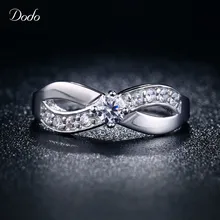 Bow-knot Rings White Gold Plated Jewelry For Women CZ Diamond Wedding Dress Engagement Bijoux Fashion Elegant Accessories R23