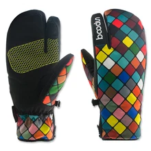 Женские зимние теплые лыжные перчатки, водонепроницаемые теплые перчатки для сноуборда