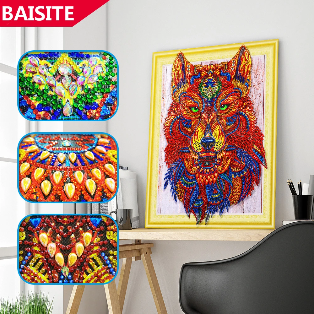 Western Wolf Алмазная вышивка 5D DIY Картина Вышивка крестом мозаика животные кристалл