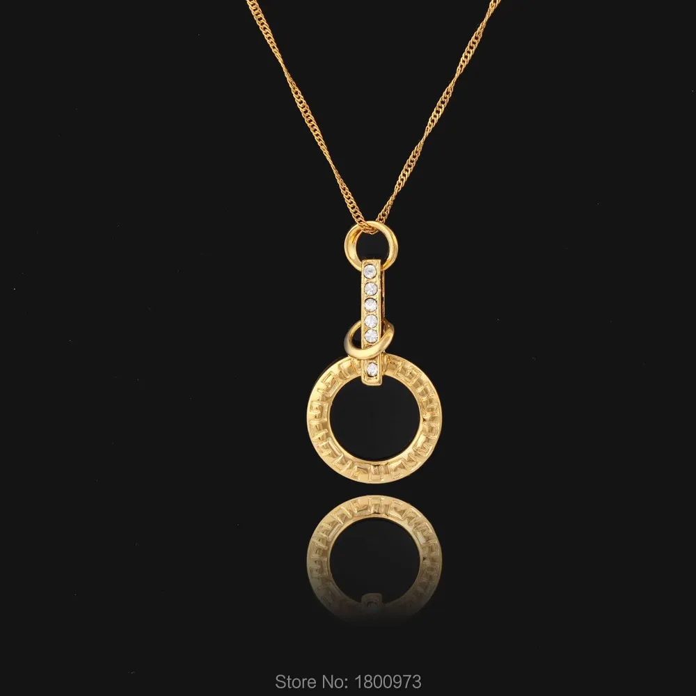 Classic Necklace Women Jewelry Gold Color South America Austrian Round