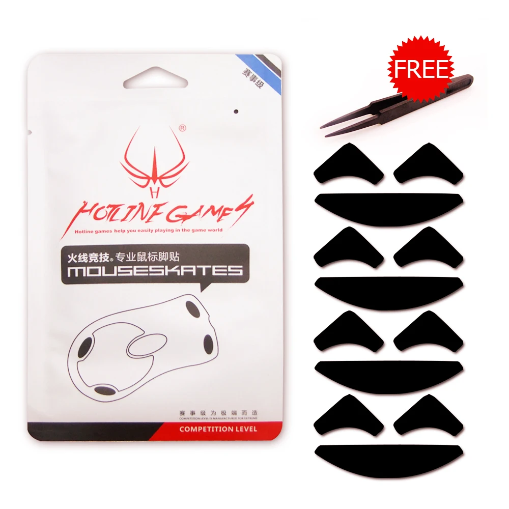 

For Razer DeathAdder Hotline Games Computer Gaming Pro Mouse Feet/skates F4 Silver 0.6mm for Competition Level Player