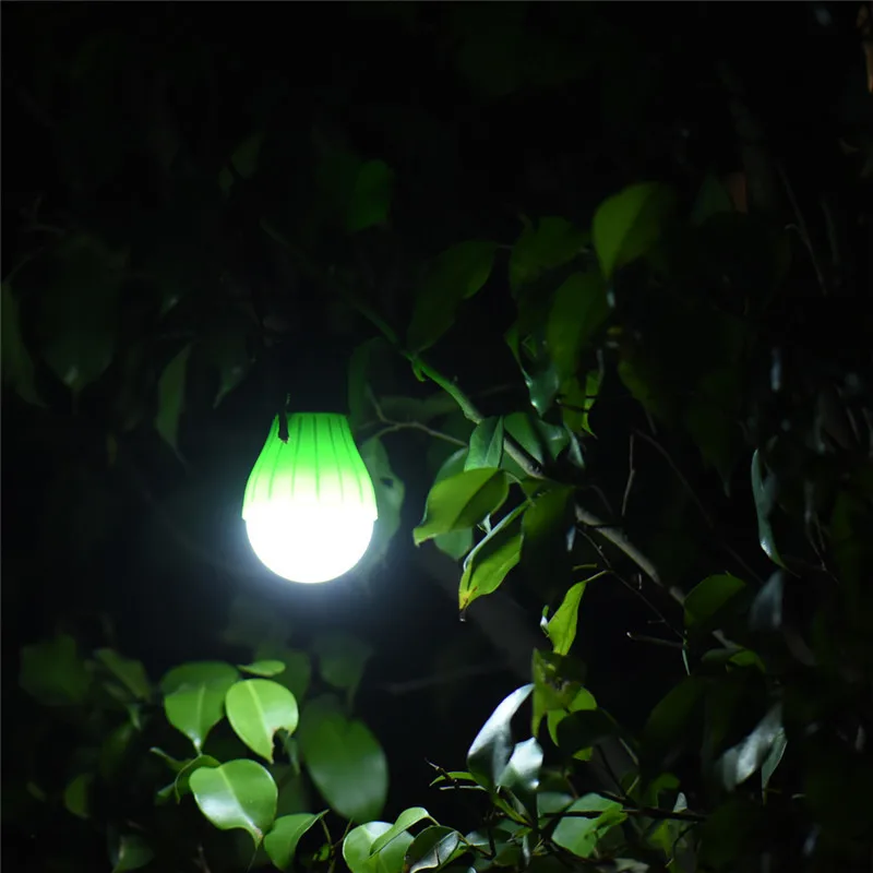 Портативный аварийный светодиодный тент для кемпинга, мягкий светильник, подвесные лампочки в виде фонариков для рыбалки, походов, энергосберегающая лампа, 3* AAA батареи - Цвет: Green