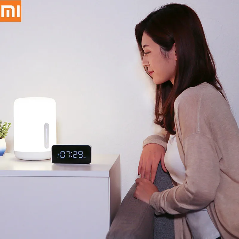 Xiaomi Mijia прикроватная лампа 2 смарт настольная Светодиодная Красочный мягкий свет