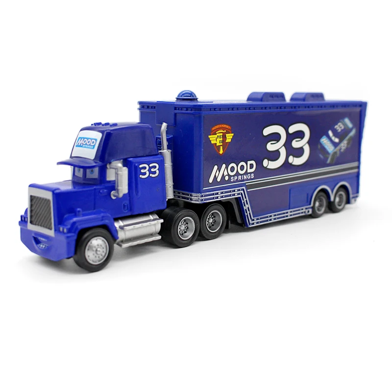 Дисней Pixar Cars No.33 Mack Truck + маленький автомобиль настроения 1:55 литья под давлением