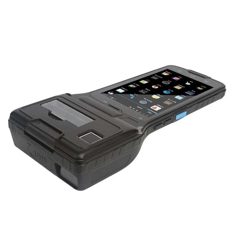 5 بوصة andriod pos قارئ rfid uhf القارئ مع nfc ، 1d الباركود الحرارية طابعة wifi بلوتوث 4 جرام ماسحة LS550S (1d + uhf)