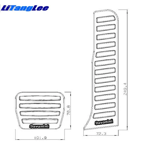 LitangLee Car Accelerator Pedal Pad Cover For Volkswagen VW SEAT Alhambra MK2 7N Sport Racing Design Foot Throttle Pedal Cover (2)