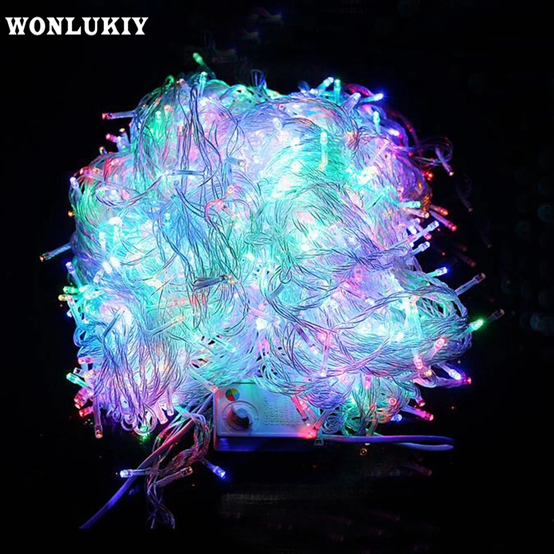 

100M 600 LED Fairy String Lights Outdoor Waterproof AC220V Christmas Garland For Xmas Wedding Party Holiday Home Decoration