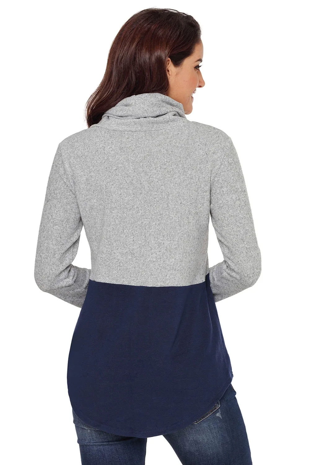 Grey-Navy-Colorblock-Drawstring-Cowl-Neck-Sweatshirt-LC251268-5-2