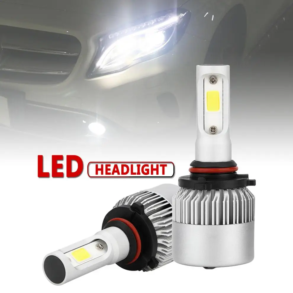 2шт 9006 HB4 S2 72W 8000LM 6000K белый светодиодный фонарь для фар Hi или Lo|Фара авто в сборе| |