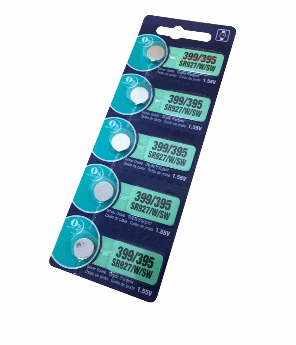 5 шт./лот розничная торговля длительное время 395 SR927SW 399 SR927W LR927 AG7 часы батарея