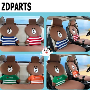 

ZDPARTS Cartoon Car Seat Cushion Covers Warm Family Team For Volkswagen VW Golf 4 5 7 6 MK4 Honda Civic 2006-2011 Accord 2003