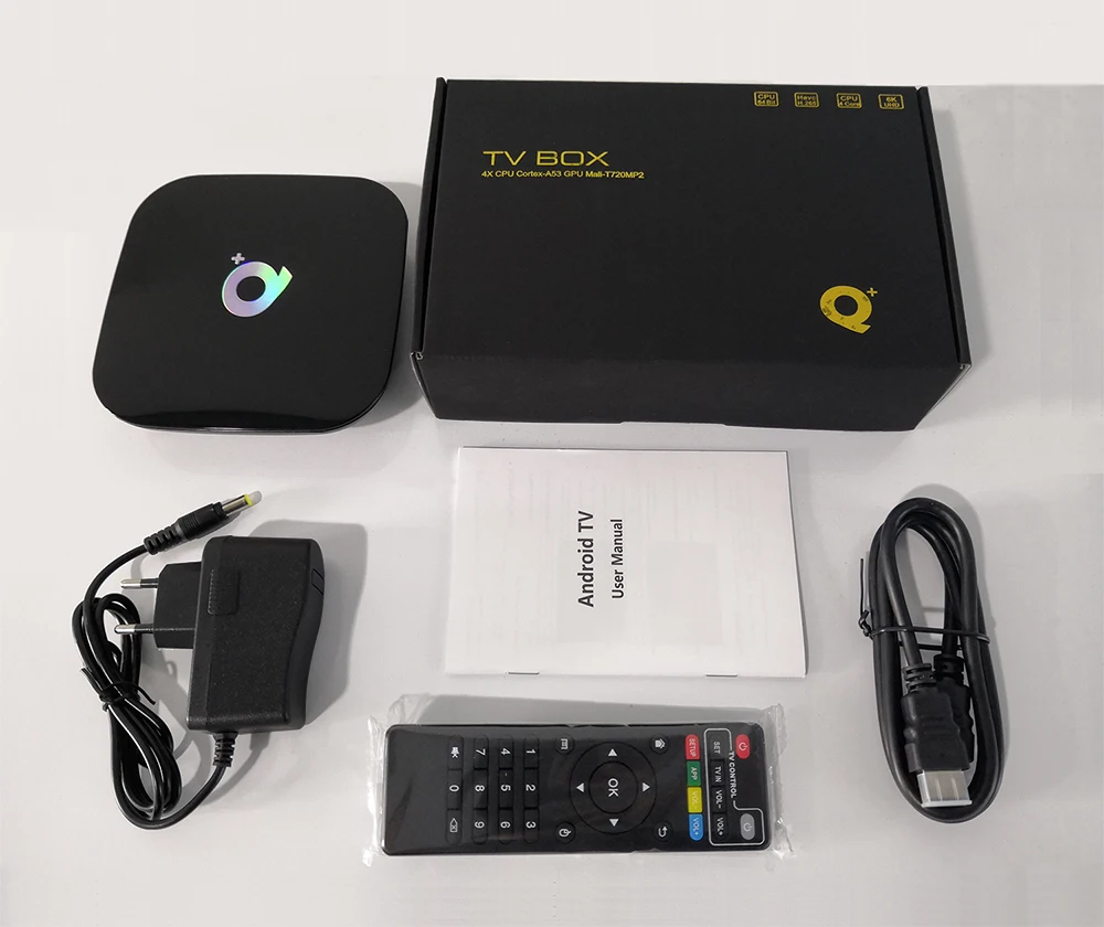 DQiDianZ QPlus Android 9,0 SAMRT tv BOX 4 Гб+ 64 Гб H6 четырехъядерный Mali-T720MP2 WiFi 2,4 ГГц 6 к H.265 медиаплеер Ethernet RJ-45