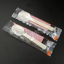 2000 шт обернутые пластиковые ложки для мороженого для десерты еда пробоотборник желато замороженный йогурт дегустация сервировочная ложка Быстрая