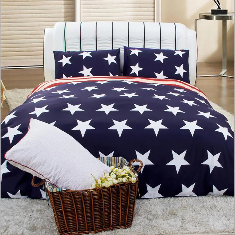 3D Galaxy bedding sets Twin/Queen Size Universe USA Flag Themed