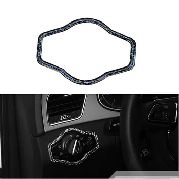 

Headlight Switch Carbon Fiber Sticker Trim For Audi 2009-2015 B8 A4 S5 Q5 RS4
