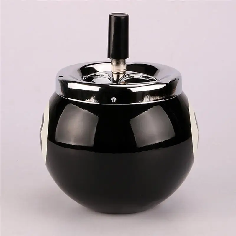 Preise LUOEM Fashional Push Unten Zigarette Aschenbecher Ball Aschenbecher ohne Basis Metall Rauchen Asche Tablett für Indoor oder Outdoor Verwenden (schwarz)