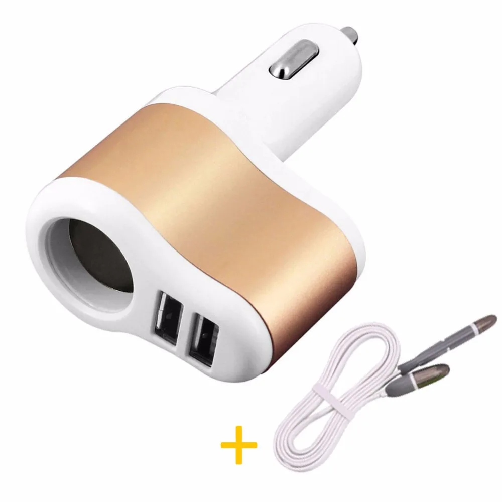 Quick Charge Car Charger Dual USB Car Cigarette Lighter Mobile Phone