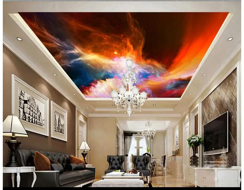 

Custom 3d wallpaper 3d ceiling murals wallpaper Fashion beautiful abstract star condole supports setting wall decoration