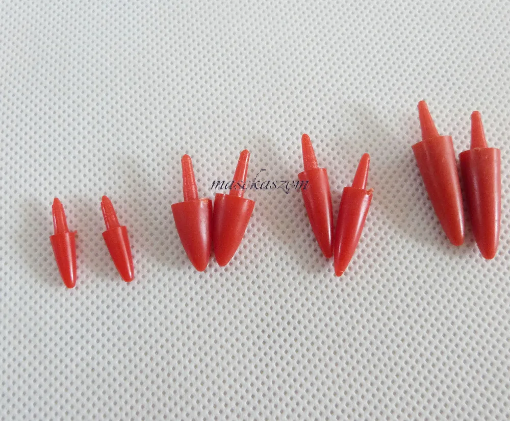 40pcs 20x5/25x6/25x8/30x8mm red color plastic toy nose (without washer) for diy doll materials-- size option | Игрушки и хобби