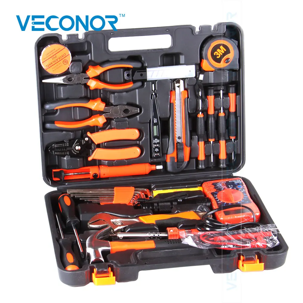 

35pcs electrician hand tool set kit household tool kit saw screwdriver hammer tape measure wrench plier