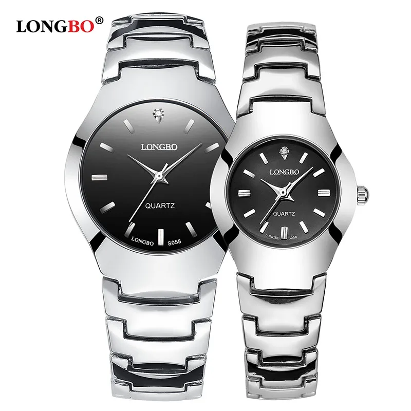 

LONGBO Brand Men Women Brief Casual Quartz Crystal Full Steel Wrist Watches Luxury couple Watch Relogio Feminino Montre Femme