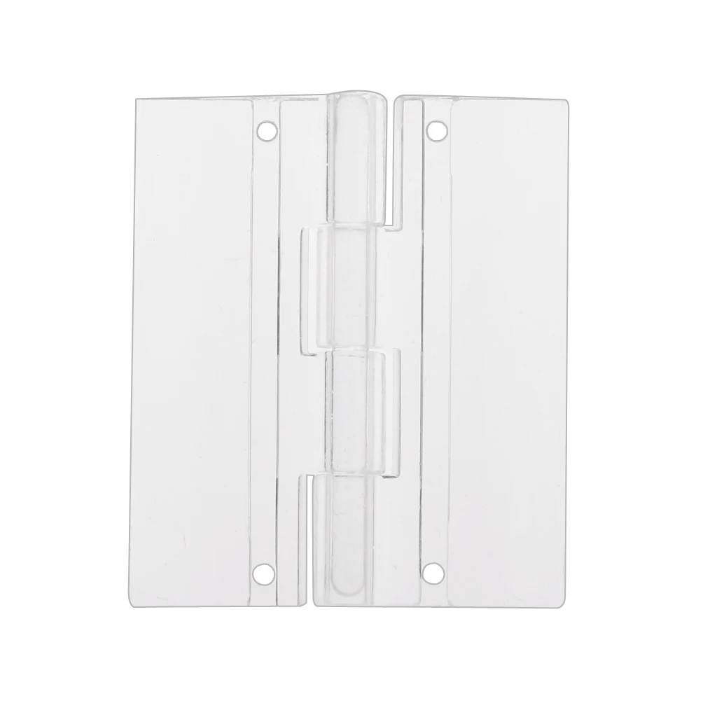 

45x38mm Clear Acrylic Plastic Folding Door Piano Plexiglass Hinges Pack of 10