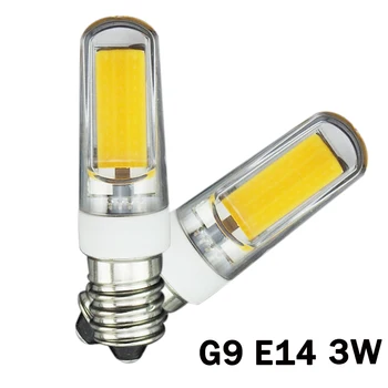 

G9 G4 E14 3W Dimmable LED Light 220V LED Lamp 2609SMD COB Spotlight Bulb Lamp 360 Beam Angle Chandelier Lights Replace Halogen