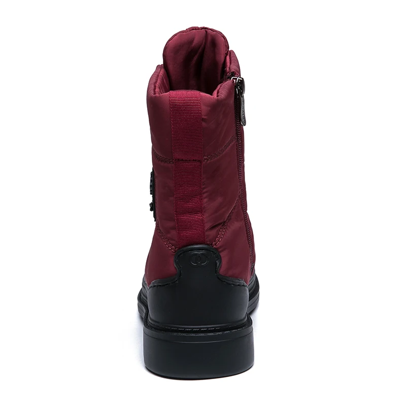 AIMEIGAO High Quality Warm Fur Snow Boots Women Plush Insole Waterproof Boots Platform Heels Red Black Winter Women Boots