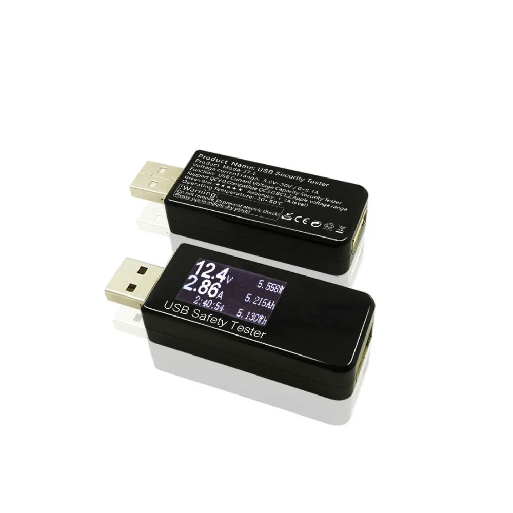 3 V-30 V 5.1A USB Тестер Цифровой Дисплей ток Напряжение Зарядное устройство Ёмкость доктора для измерения мощности вольтметр