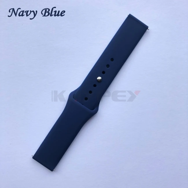 20 мм силиконовый ремешок для Xiaomi Huami Amazfit Bip BIT PACE Lite Youth Smart Watch Band для Huami Amazfit Youth Bracelet ремешок - Цвет: Navy blue