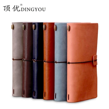 Special Offer DINGYOU Travel Notebook Vintage Notebook Diary Leather Strap Notebook A6 1PCS 1