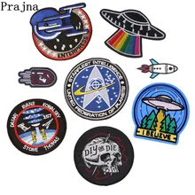 Patchs de repassage Prajna Patch spatial ovni militaire Stalker astronaute Alien fer sur patchs brodés bon marché pour tissu de vêtements