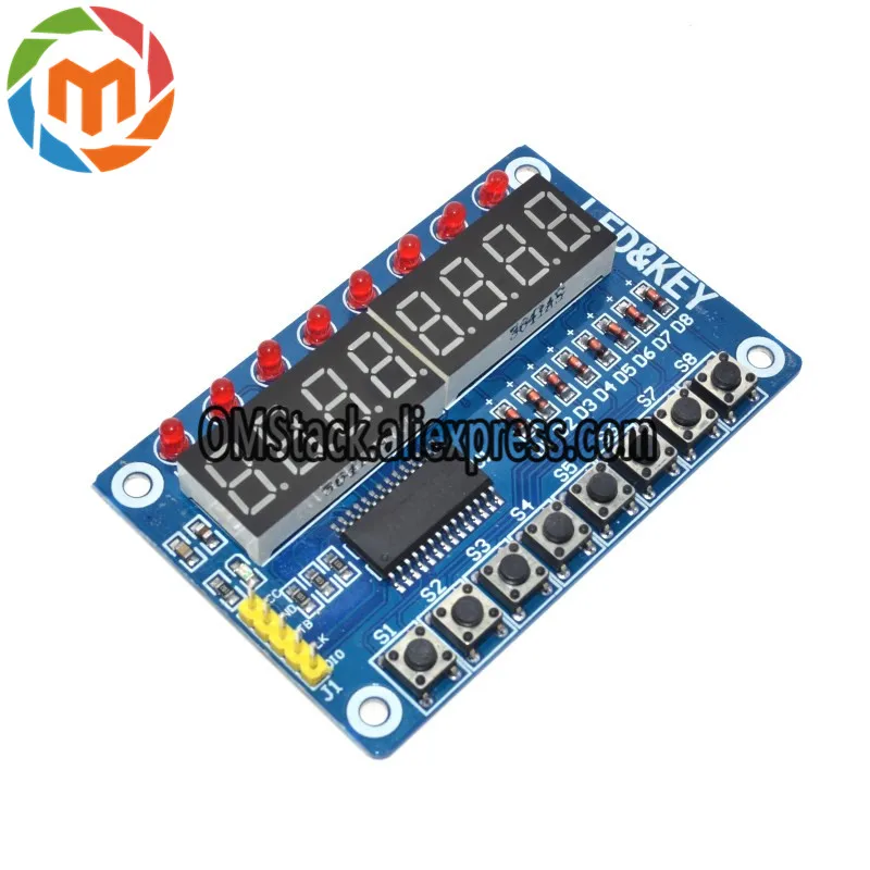 TM1638 модуль ключ Дисплей для AVR Arduino Новые 8 битный цифровой светодиодный трубки