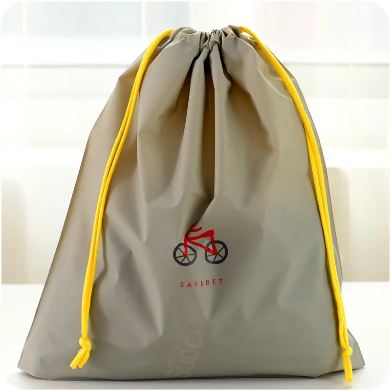 1 шт. мультяшная сумка на шнурке, дорожная сумка для хранения, переносная сумка для хранения одежды, отделочные багажные сумки, водонепроницаемая сумка для одежды, сумка для обуви - Цвет: gray L