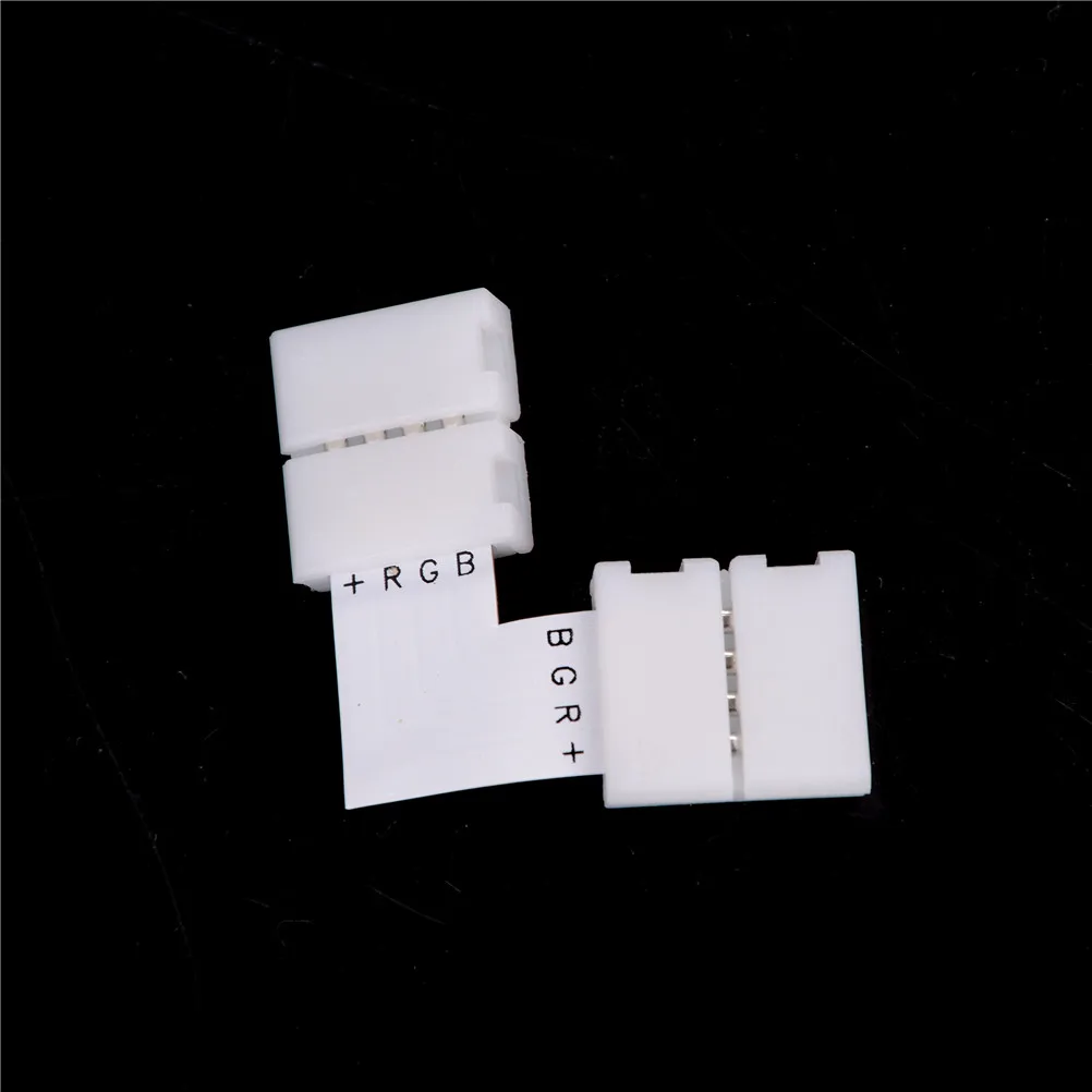 5 шт. L форма 90 градусов Угловые соединители Solderless rgb 4 pin разъемы для 12 в 5050 10 мм