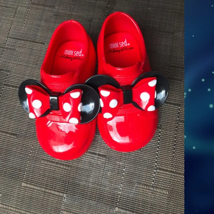 MINISED 2019 новый стиль желе детская обувь милая точка лук девочка Дети Досуг доска обувь Младенческая Детская непромокаемая обувь Горячая