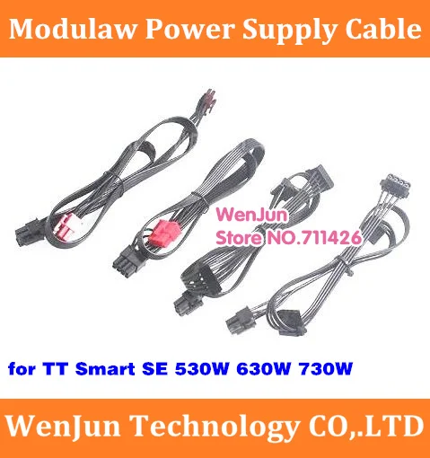 

PCI-E Dual 8pin(6+2) /pcie 6+2pin /SATA 15pin /IDE 4pin modular Power supply cable for Tt Smart SE 530W 630W 730W Thermaltake sm