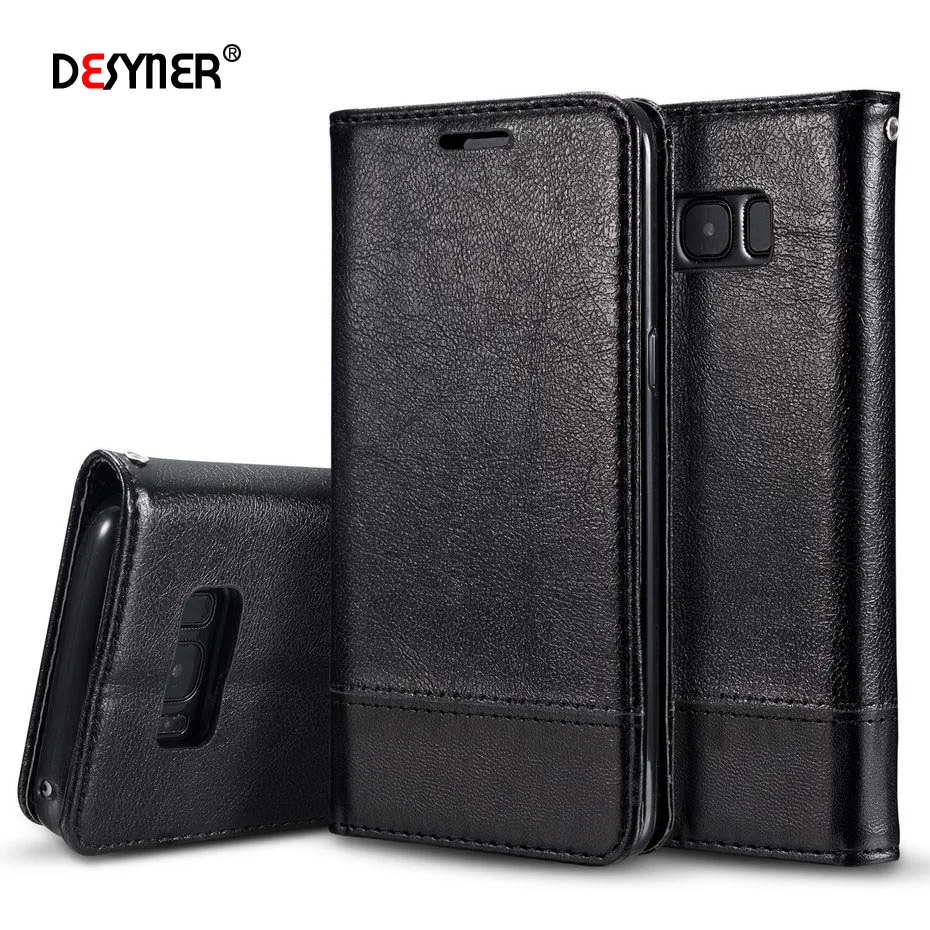 

Desyner Case For Samsung galaxy S6 S7 S8 Edge Plus Note 5 8 Magnetic Wallet Leather Phone Case Lichi Skin Cover Cases Bag