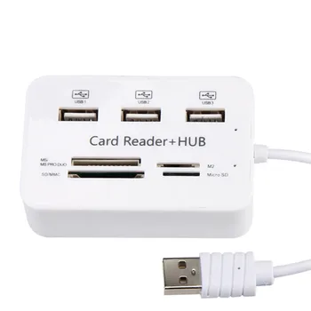 

Best Price Micro USB Hub Combo 2.0 3 Ports Card Reader High Speed Multi USB Splitter Hub All In One For PC Computer Accessories