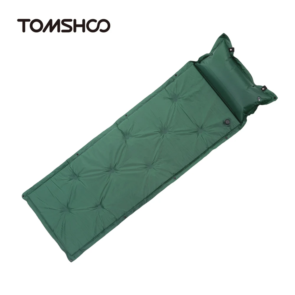 TOMSHOO Outdoor Inflatable Cushion Sleeping Bag Mat Moistureproof