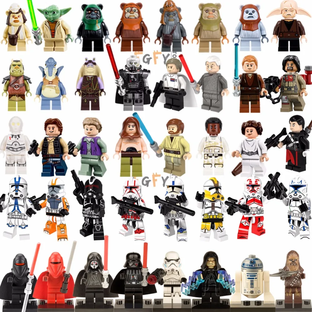 

LegoING New Star Wars Yoda Stormtrooper Chewbacca Sith Lord Building Blocks compatible LegoINGLY toy Children birthday gift GT32