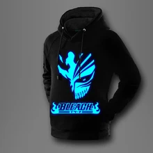 El último Estilo de Bleach Cosplay Sudaderas Con Capucha de Anime Cosplay Jerseys Negro Fresco Hombres Mujeres Fluorescente Con Capucha Pareja Trajes