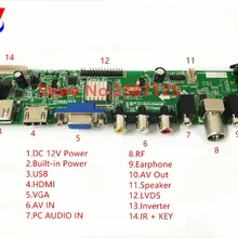В течение 1 дня DS. D3663LUA. A81.2.PA V56 V59 универсальная ЖК-плата с поддержкой DVB-T2 универсальная ТВ-плата 3663
