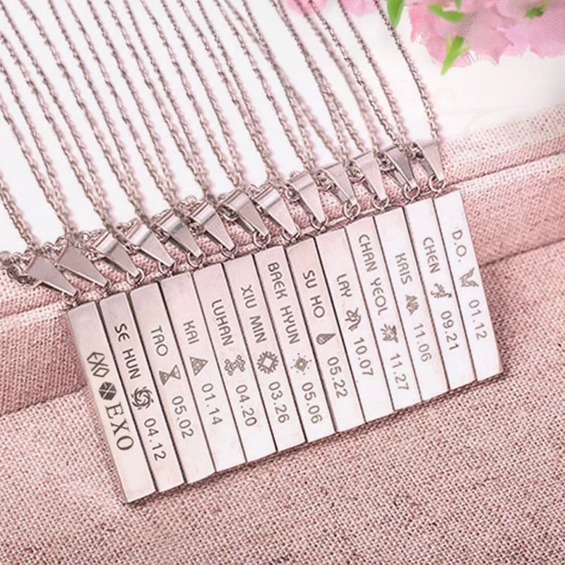 

Youpop KPOP EXO EX'ACT Monster Lucky One Chain Pendant Necklace K-POP Accessories Jewelry For Music Men Or Women Boy Girl