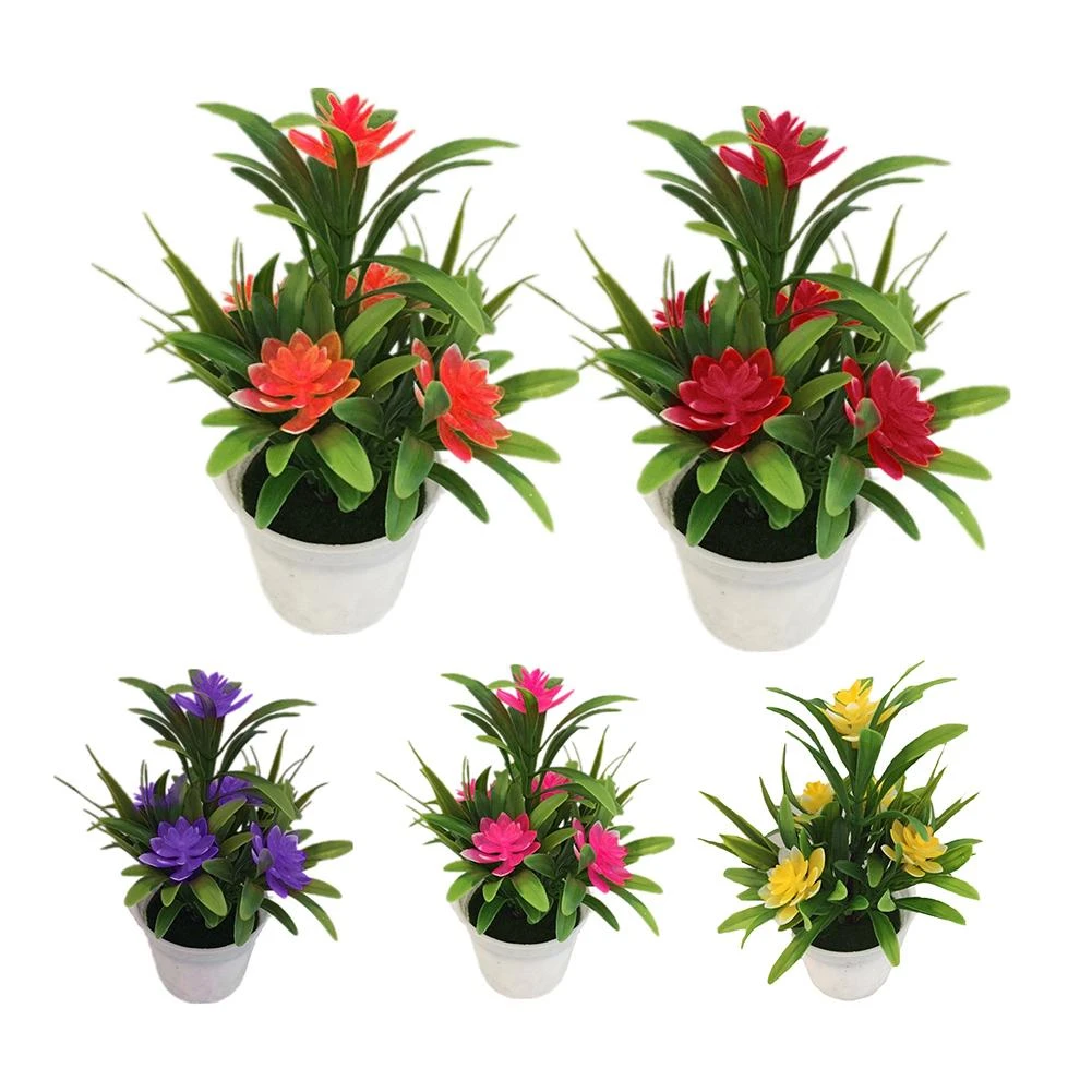 Artificial Fake Lotus Flower Potted Plant Bonsai Wedding Party Garden Home Decor European Mini Artificial Flower Plant Fake Artificial Plants Aliexpress