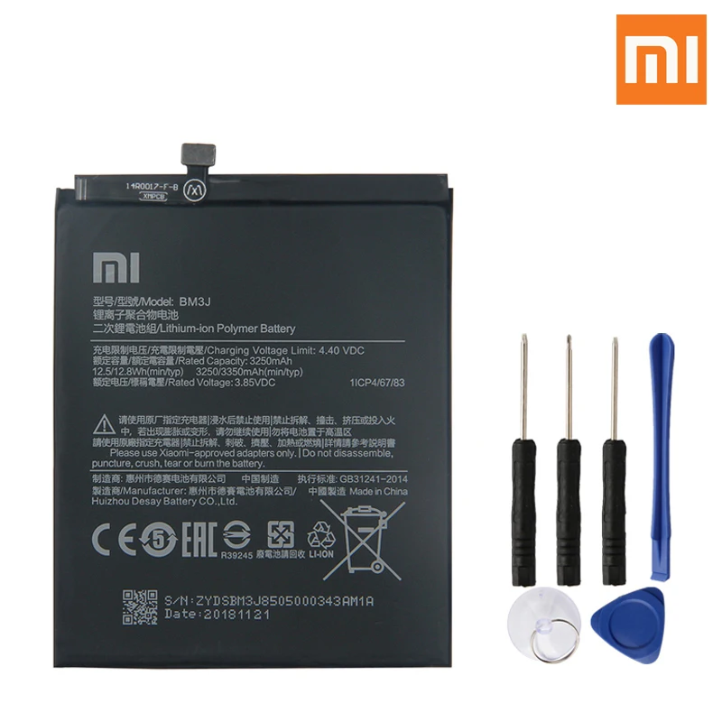 Xiao Mi Original Replacement Phone Battery BM3L For Xiaomi 8 Lite MI8 Lite Genuine Rechargeable Battery 3350mAh