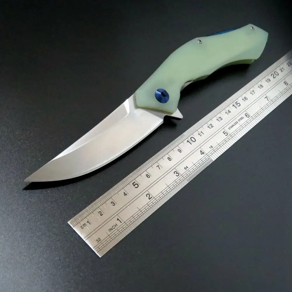 Hot sale Moon knife Tactical Folding Knife D2 Blade G10 Handle Blue